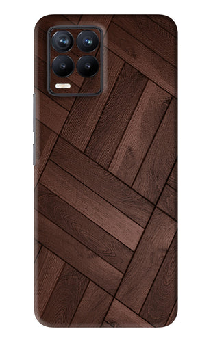 Wooden Texture Design Realme 8 Back Skin Wrap