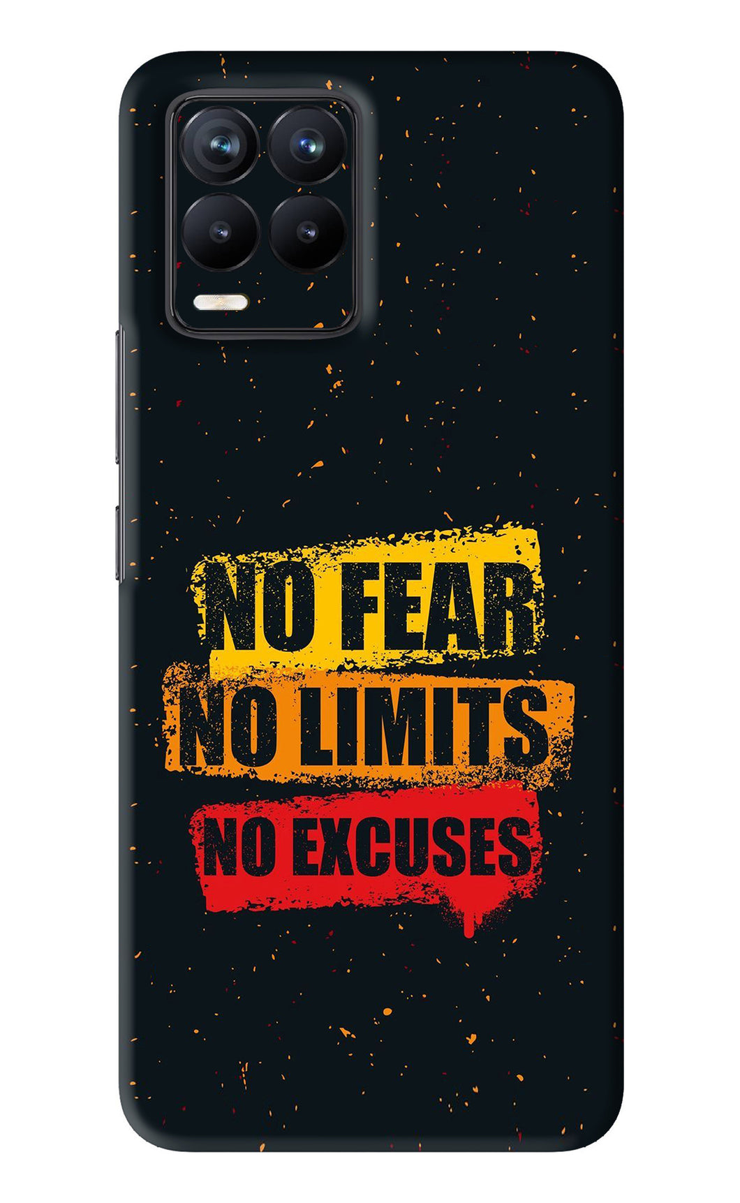 No Fear No Limits No Excuses Realme 8 Back Skin Wrap