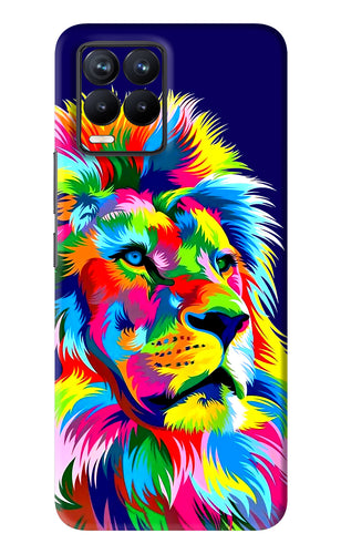 Vector Art Lion Realme 8 Back Skin Wrap