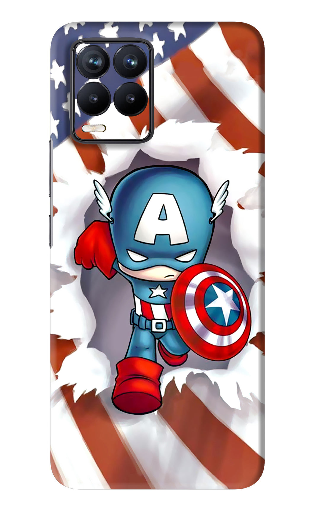 Captain America Realme 8 Back Skin Wrap
