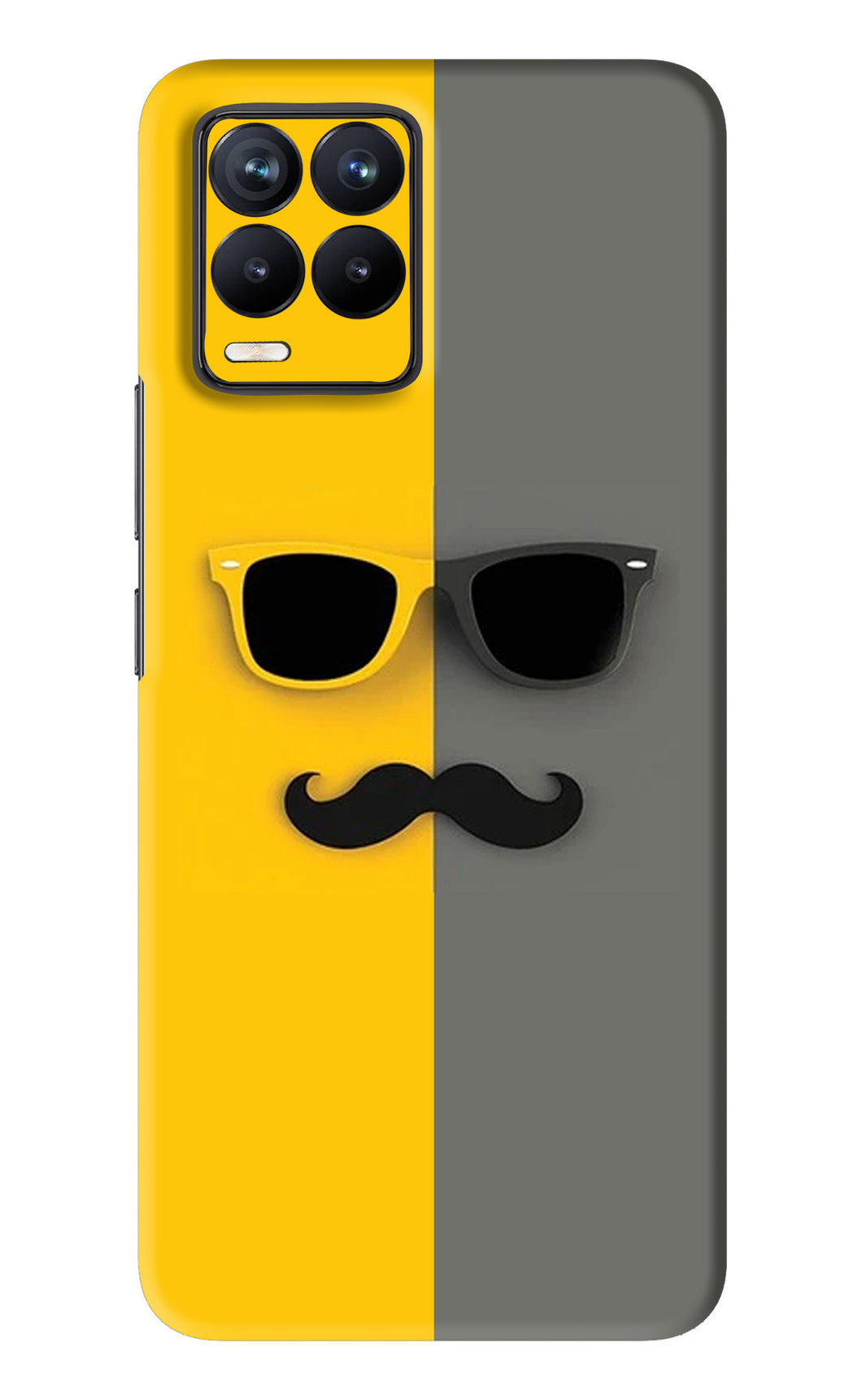 Sunglasses with Mustache Realme 8 Back Skin Wrap