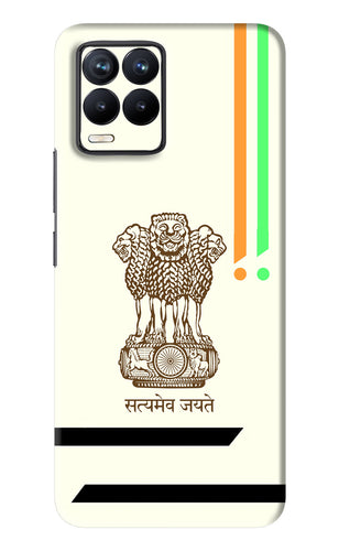 Satyamev Jayate Brown Logo Realme 8 Back Skin Wrap