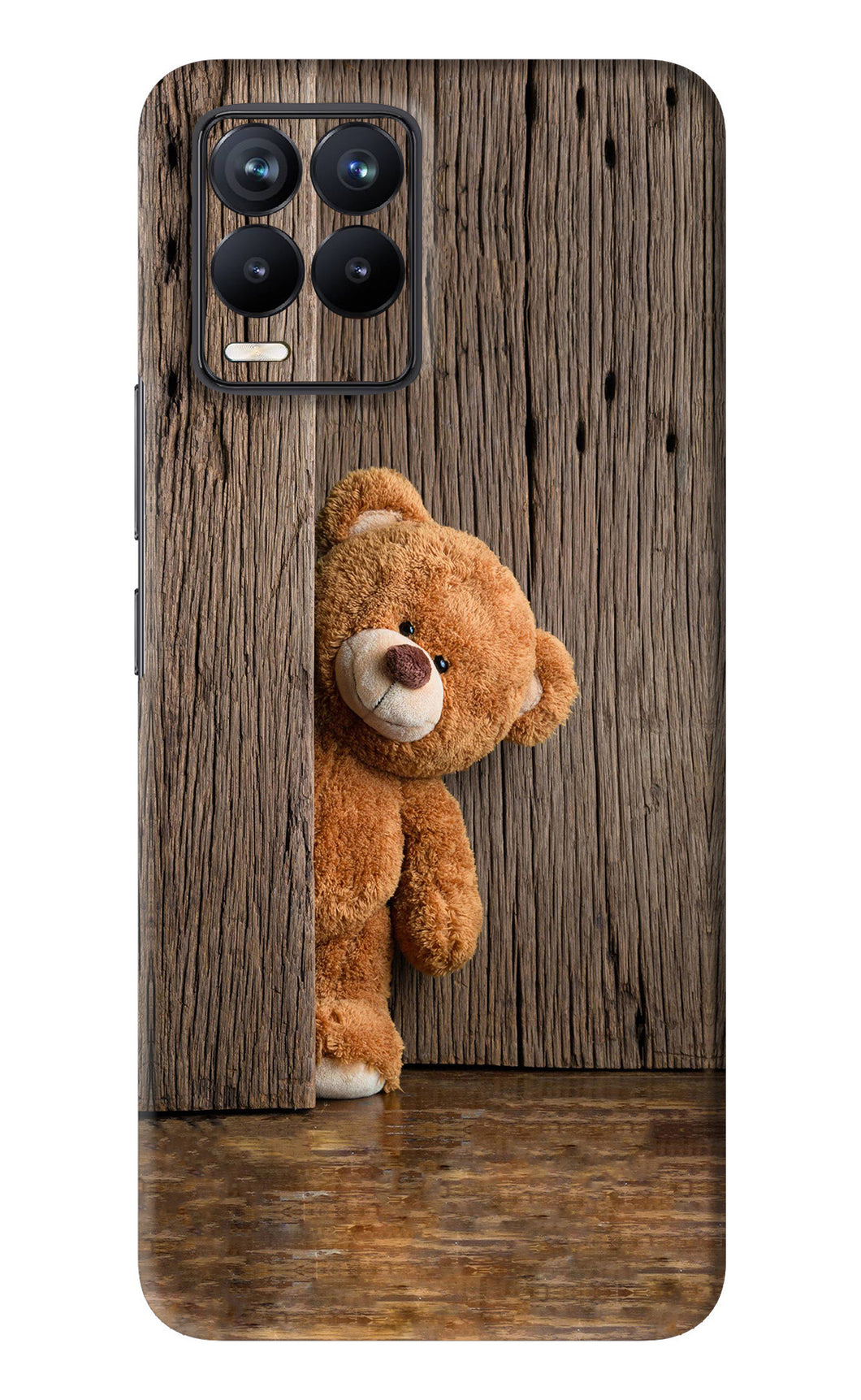 Teddy Wooden Realme 8 Pro Back Skin Wrap