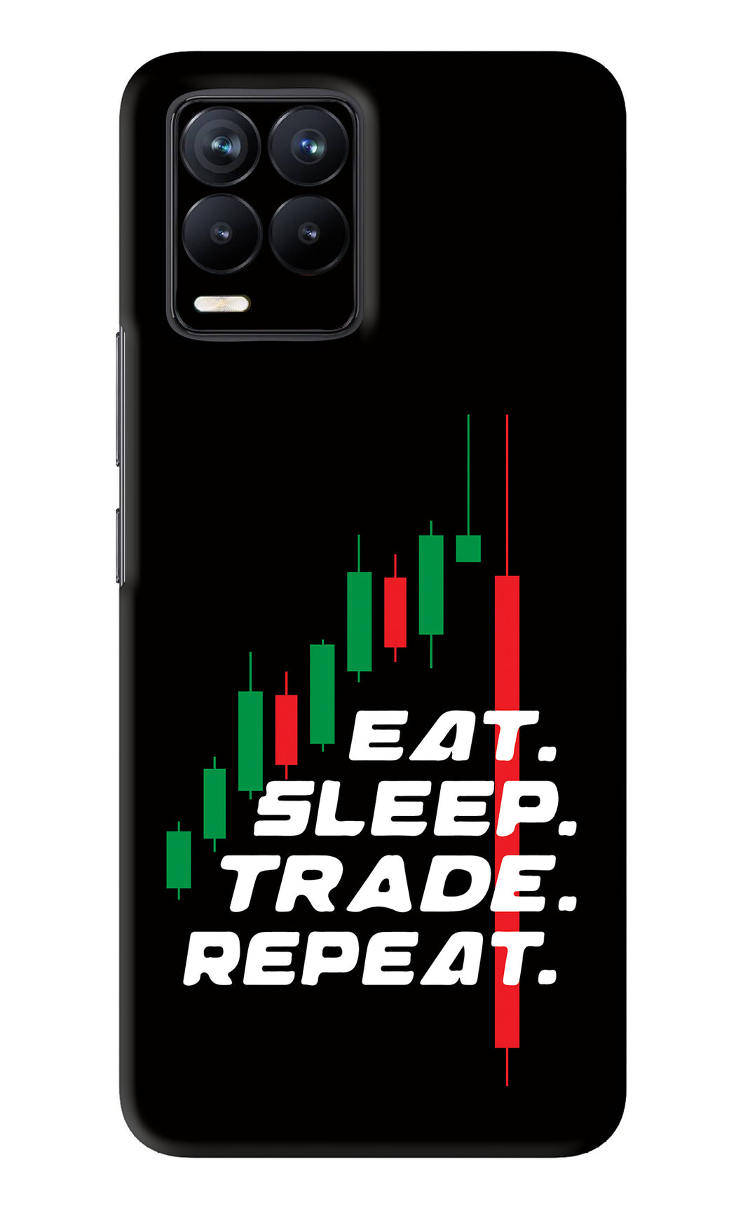 Eat Sleep Trade Repeat Realme 8 Pro Back Skin Wrap