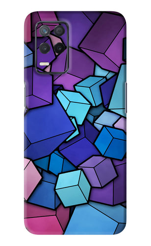 Cubic Abstract Realme 8s Back Skin Wrap