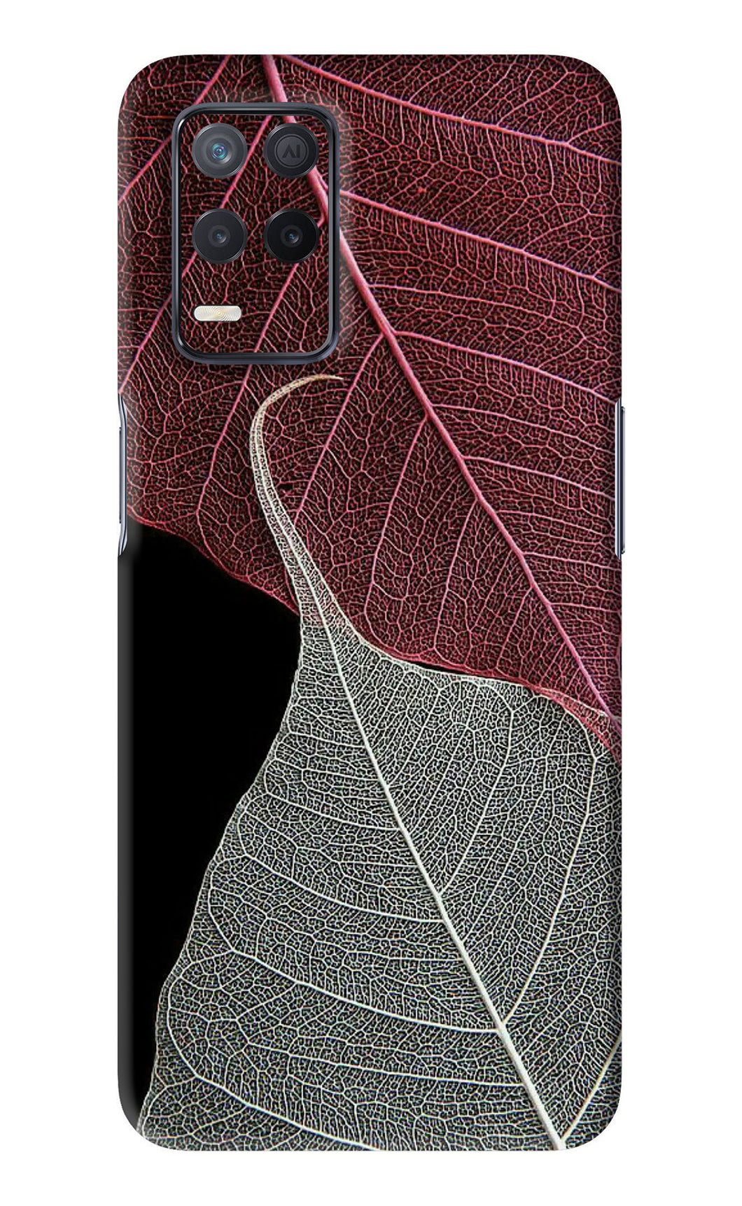 Leaf Pattern Realme 8s Back Skin Wrap