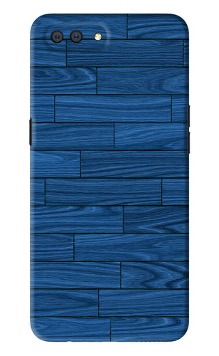 Blue Wooden Texture Realme C1 Back Skin Wrap