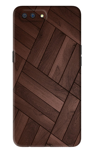 Wooden Texture Design Realme C1 Back Skin Wrap