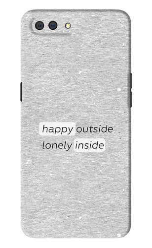 Happy Outside Lonely Inside Realme C1 Back Skin Wrap