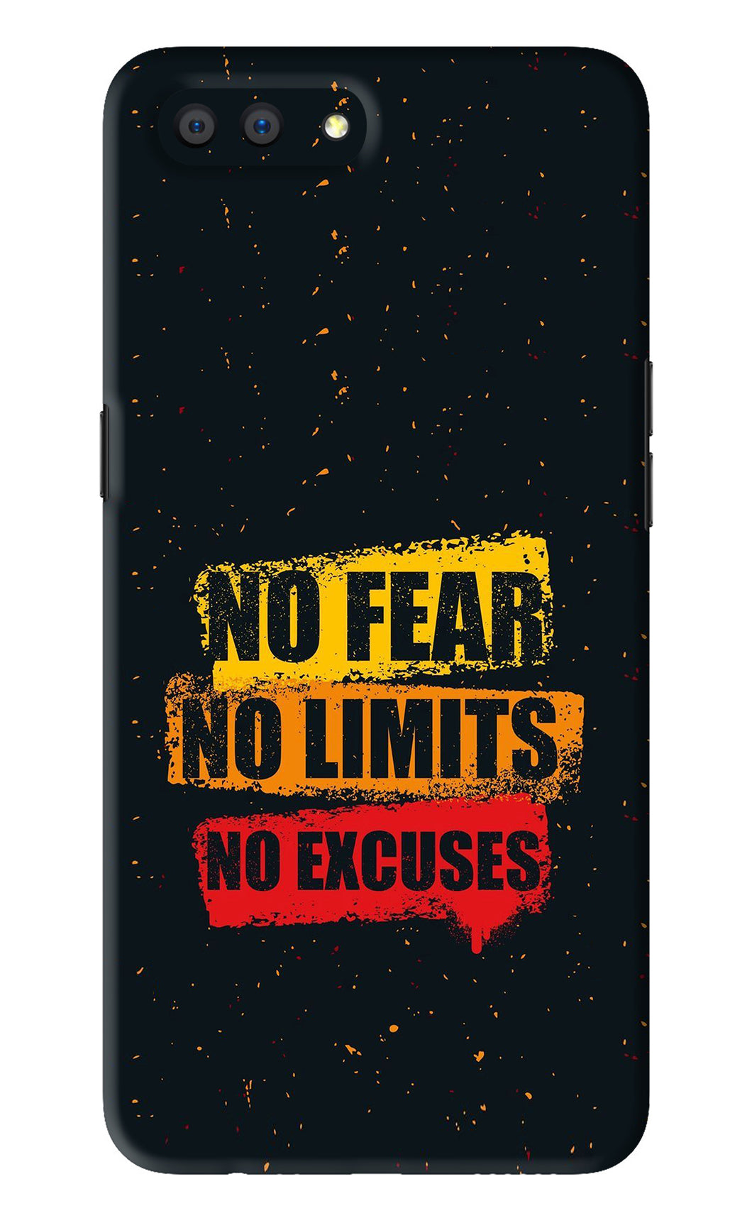 No Fear No Limits No Excuses Realme C1 Back Skin Wrap