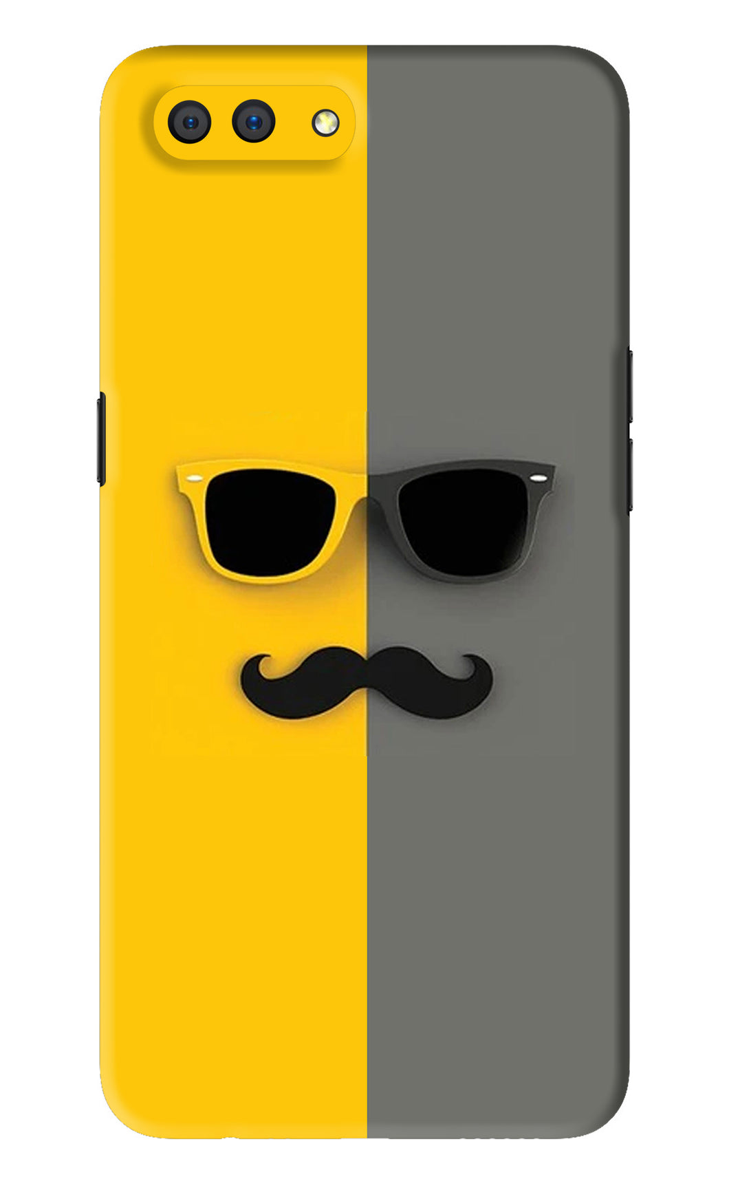 Sunglasses with Mustache Realme C1 Back Skin Wrap