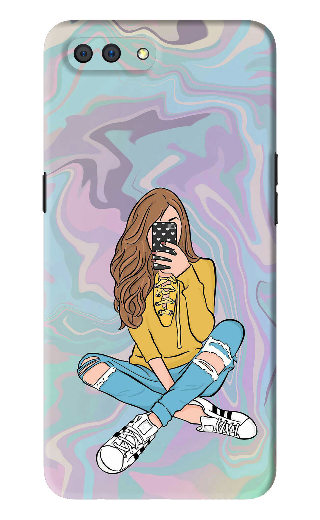 Selfie Girl Realme C1 Back Skin Wrap