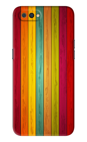 Multicolor Wooden Realme C2 Back Skin Wrap