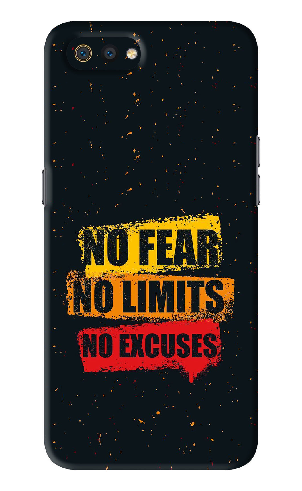 No Fear No Limits No Excuses Realme C2 Back Skin Wrap