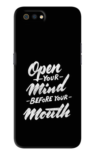 Open Your Mind Before Your Mouth Realme C2 Back Skin Wrap