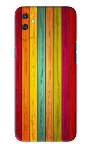 Multicolor Wooden Realme C3 Back Skin Wrap