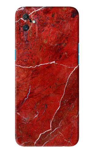 Red Marble Design Realme C3 Back Skin Wrap