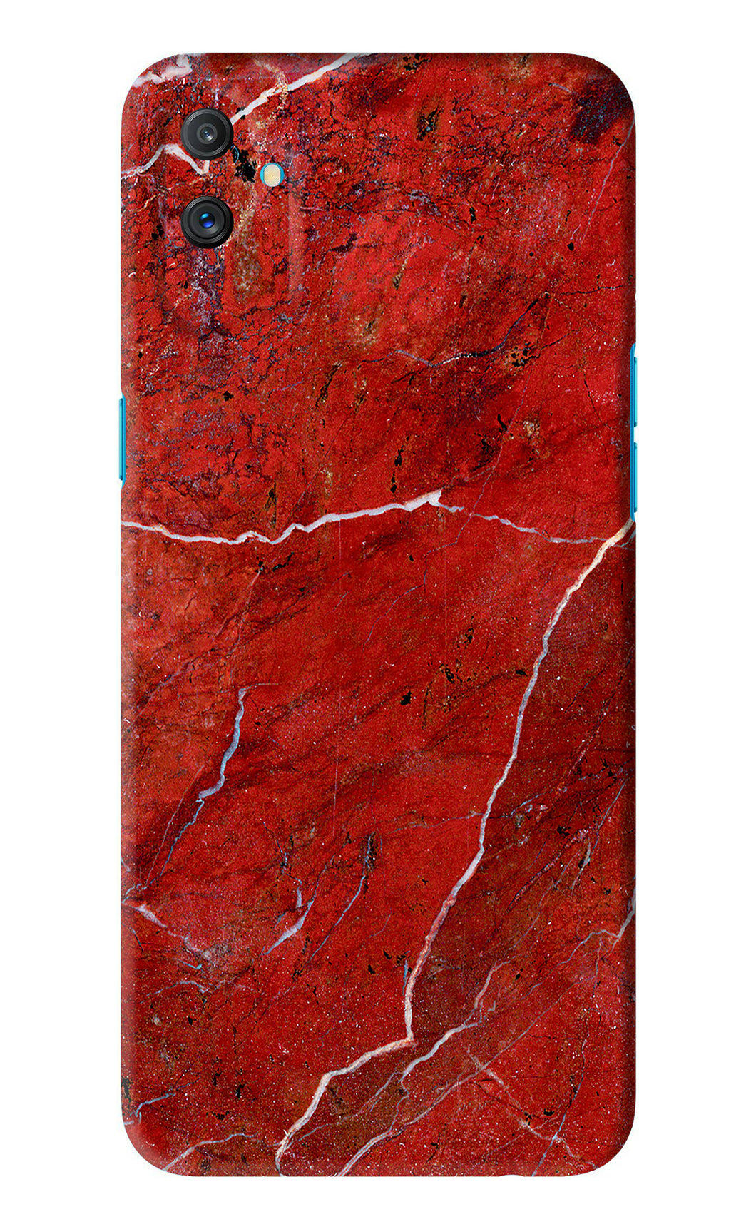 Red Marble Design Realme C3 Back Skin Wrap