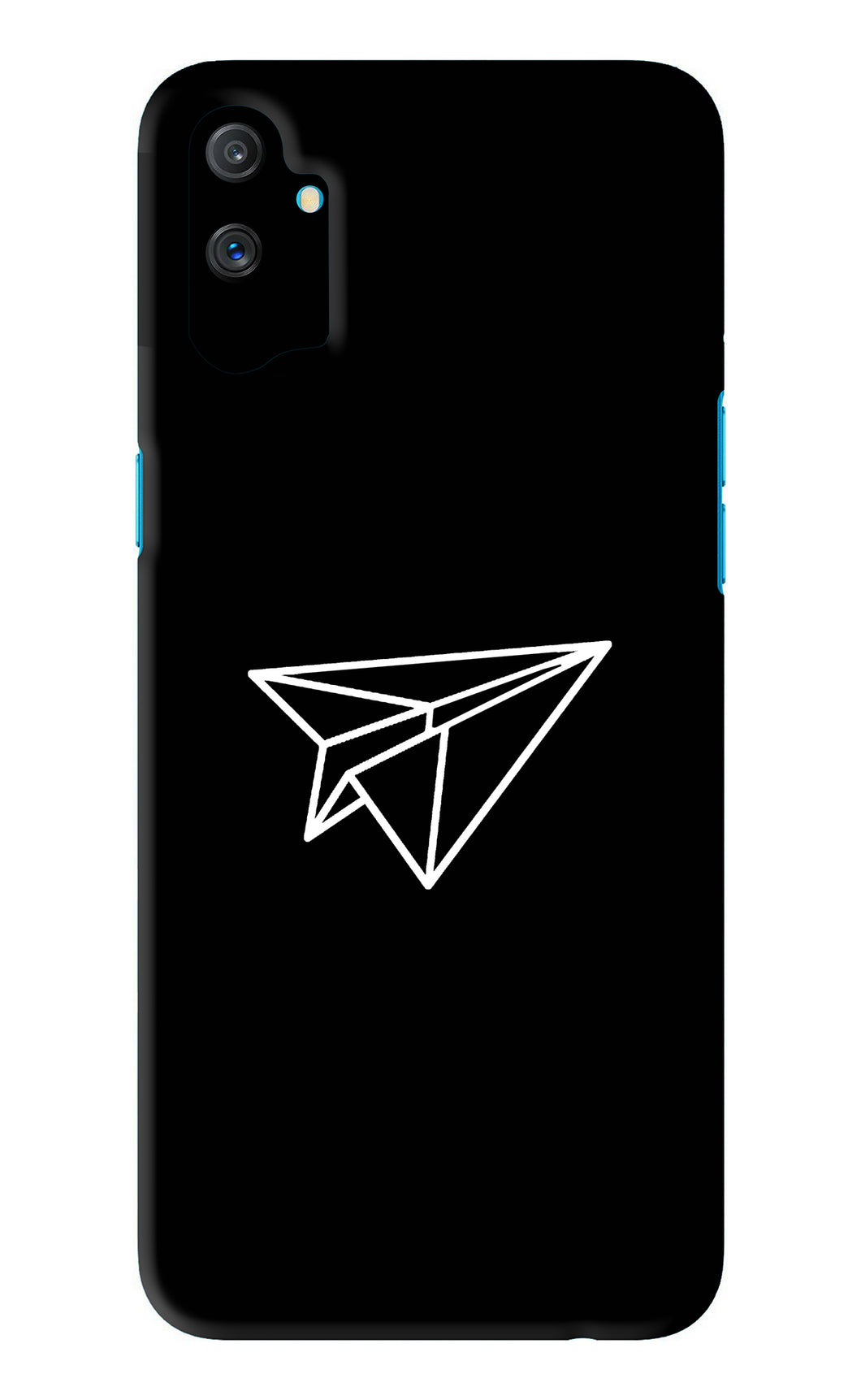 Paper Plane White Realme C3 Back Skin Wrap