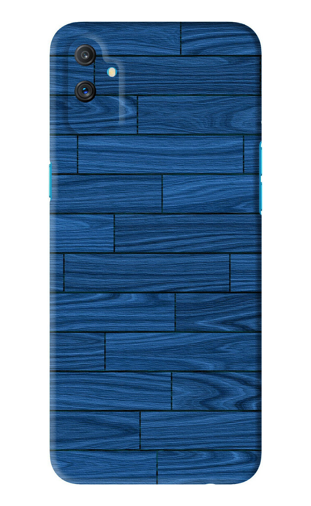 Blue Wooden Texture Realme C3 Back Skin Wrap