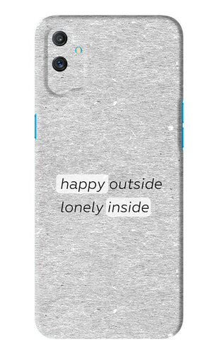 Happy Outside Lonely Inside Realme C3 Back Skin Wrap