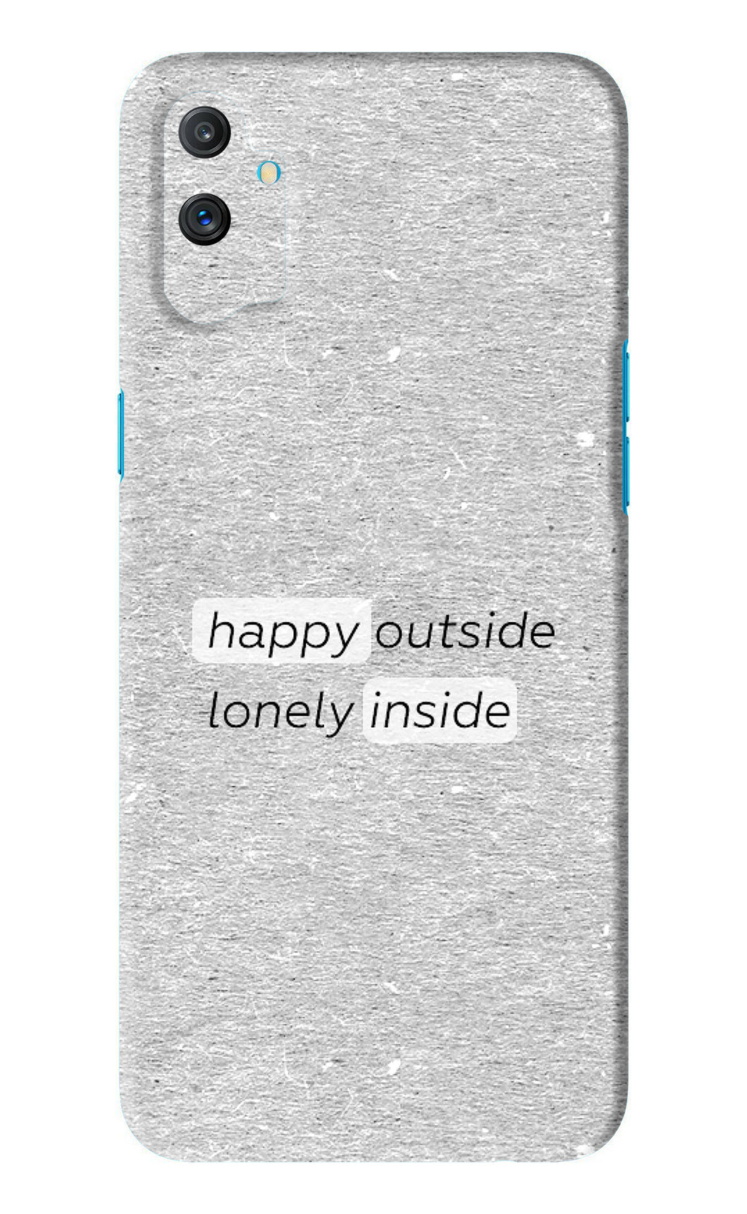 Happy Outside Lonely Inside Realme C3 Back Skin Wrap