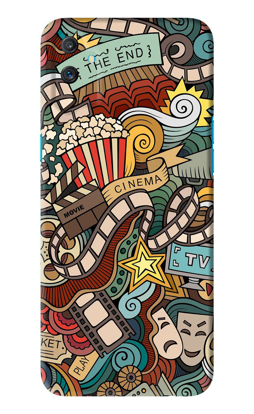 Cinema Abstract Realme C3 Back Skin Wrap