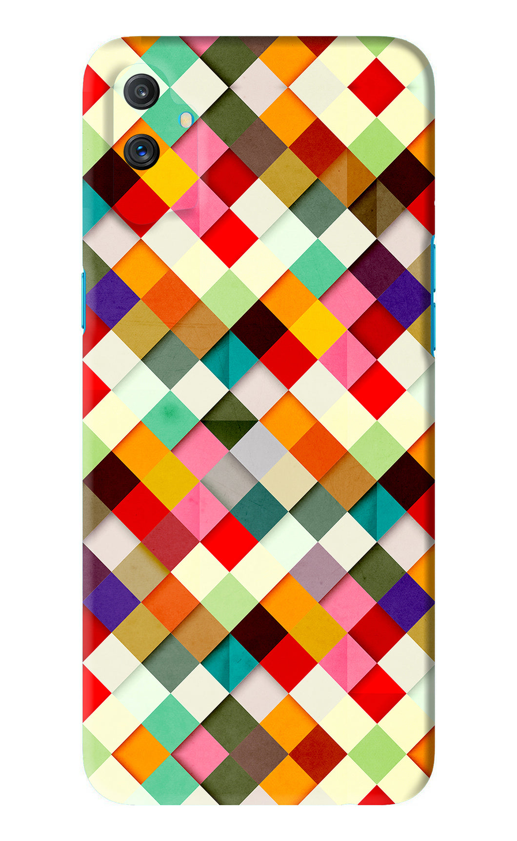 Geometric Abstract Colorful Realme C3 Back Skin Wrap
