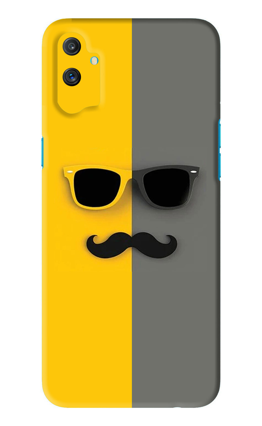 Sunglasses with Mustache Realme C3 Back Skin Wrap