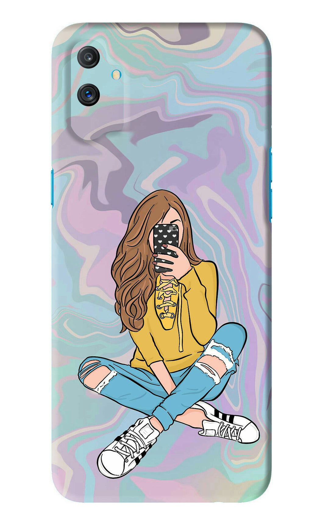 Selfie Girl Realme C3 Back Skin Wrap
