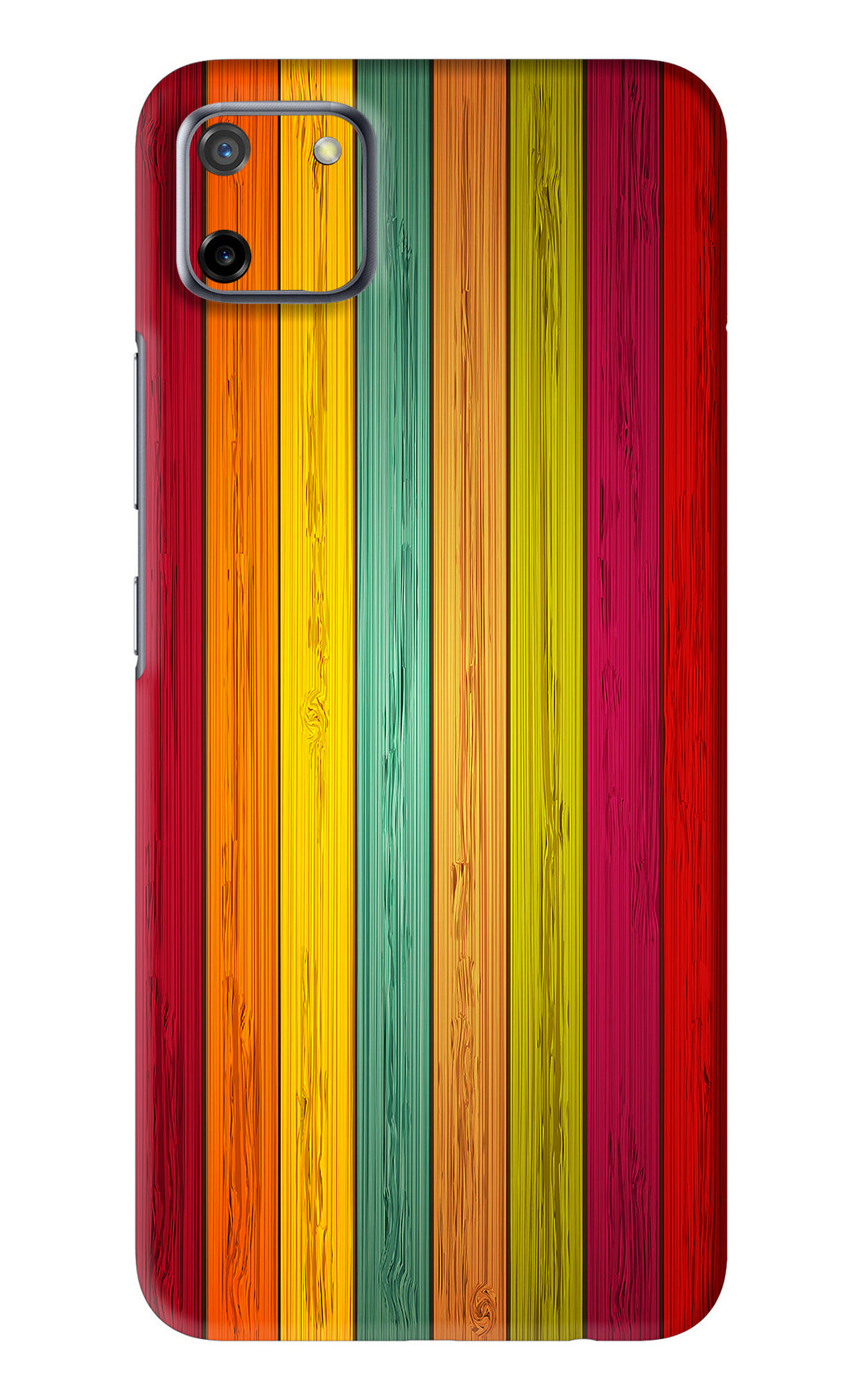 Multicolor Wooden Realme C11 Back Skin Wrap