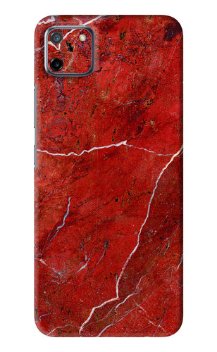 Red Marble Design Realme C11 Back Skin Wrap