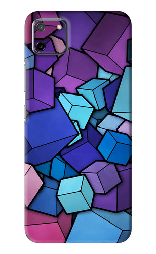 Cubic Abstract Realme C11 Back Skin Wrap