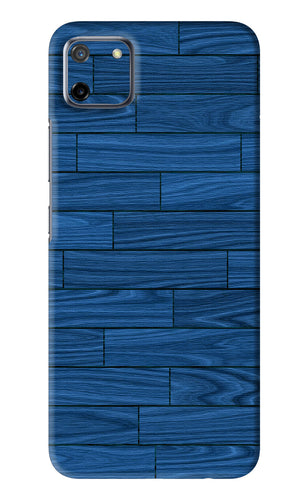 Blue Wooden Texture Realme C11 Back Skin Wrap