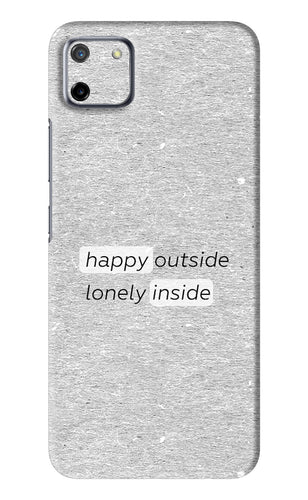 Happy Outside Lonely Inside Realme C11 Back Skin Wrap