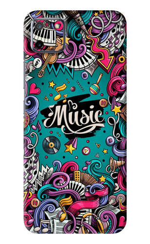 Music Graffiti Realme C11 Back Skin Wrap