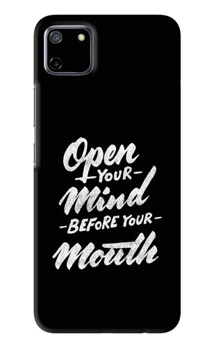 Open Your Mind Before Your Mouth Realme C11 Back Skin Wrap