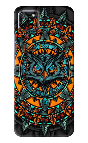 Angry Owl Art Realme C11 Back Skin Wrap