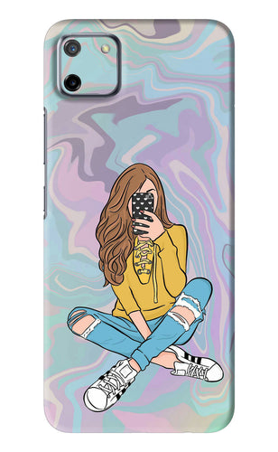 Selfie Girl Realme C11 Back Skin Wrap