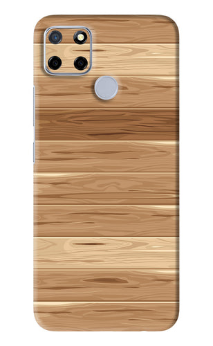 Wooden Vector Realme C12 Back Skin Wrap