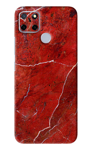 Red Marble Design Realme C12 Back Skin Wrap