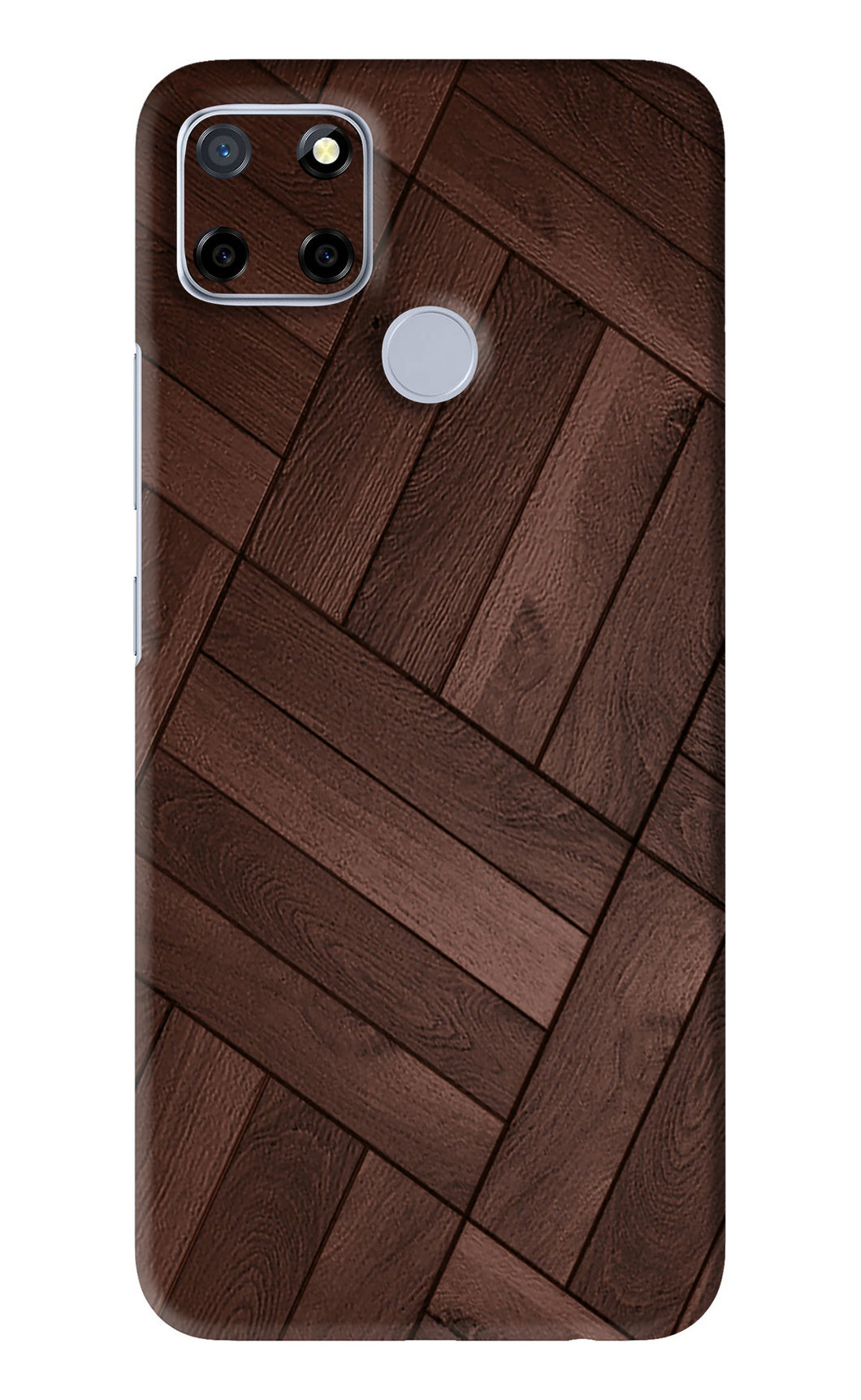 Wooden Texture Design Realme C12 Back Skin Wrap