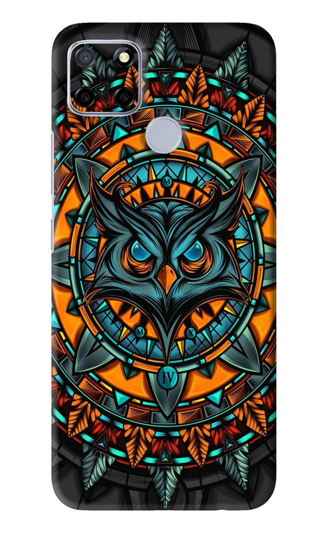 Angry Owl Art Realme C12 Back Skin Wrap
