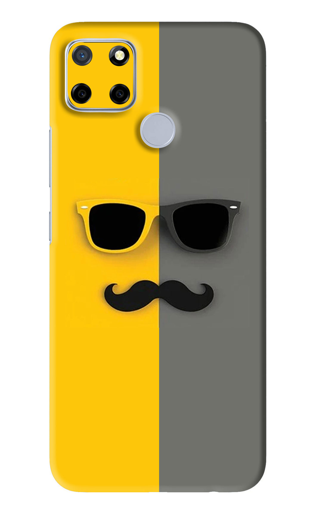 Sunglasses with Mustache Realme C12 Back Skin Wrap
