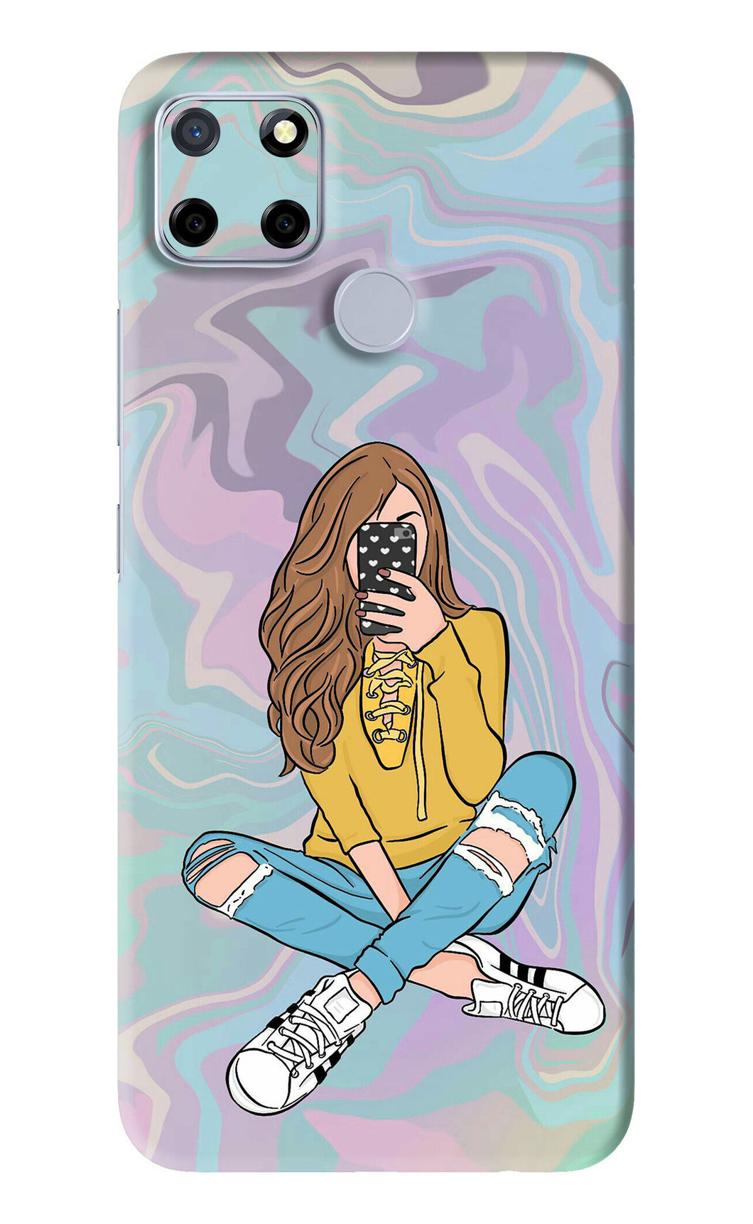 Selfie Girl Realme C12 Back Skin Wrap