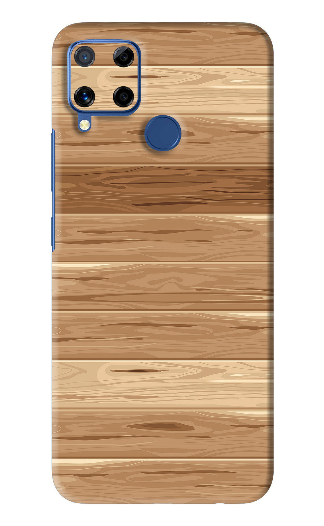 Wooden Vector Realme C15 Back Skin Wrap