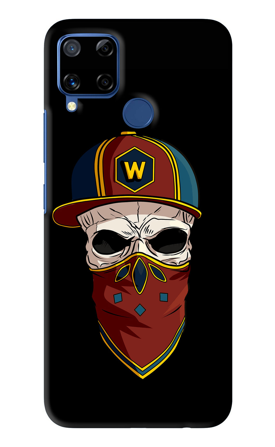 Skull Realme C15 Back Skin Wrap