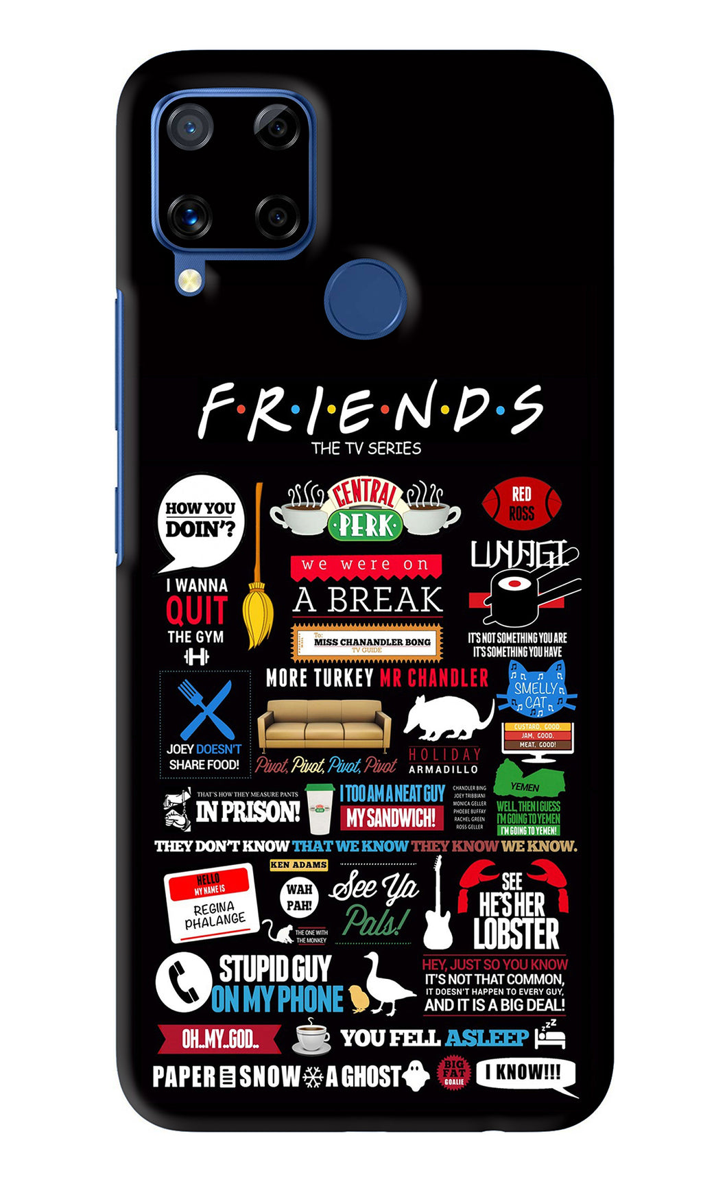 FRIENDS Realme C15 Back Skin Wrap