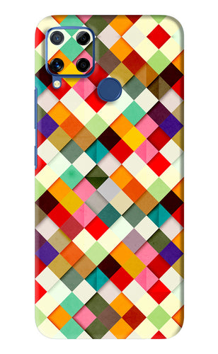Geometric Abstract Colorful Realme C15 Back Skin Wrap