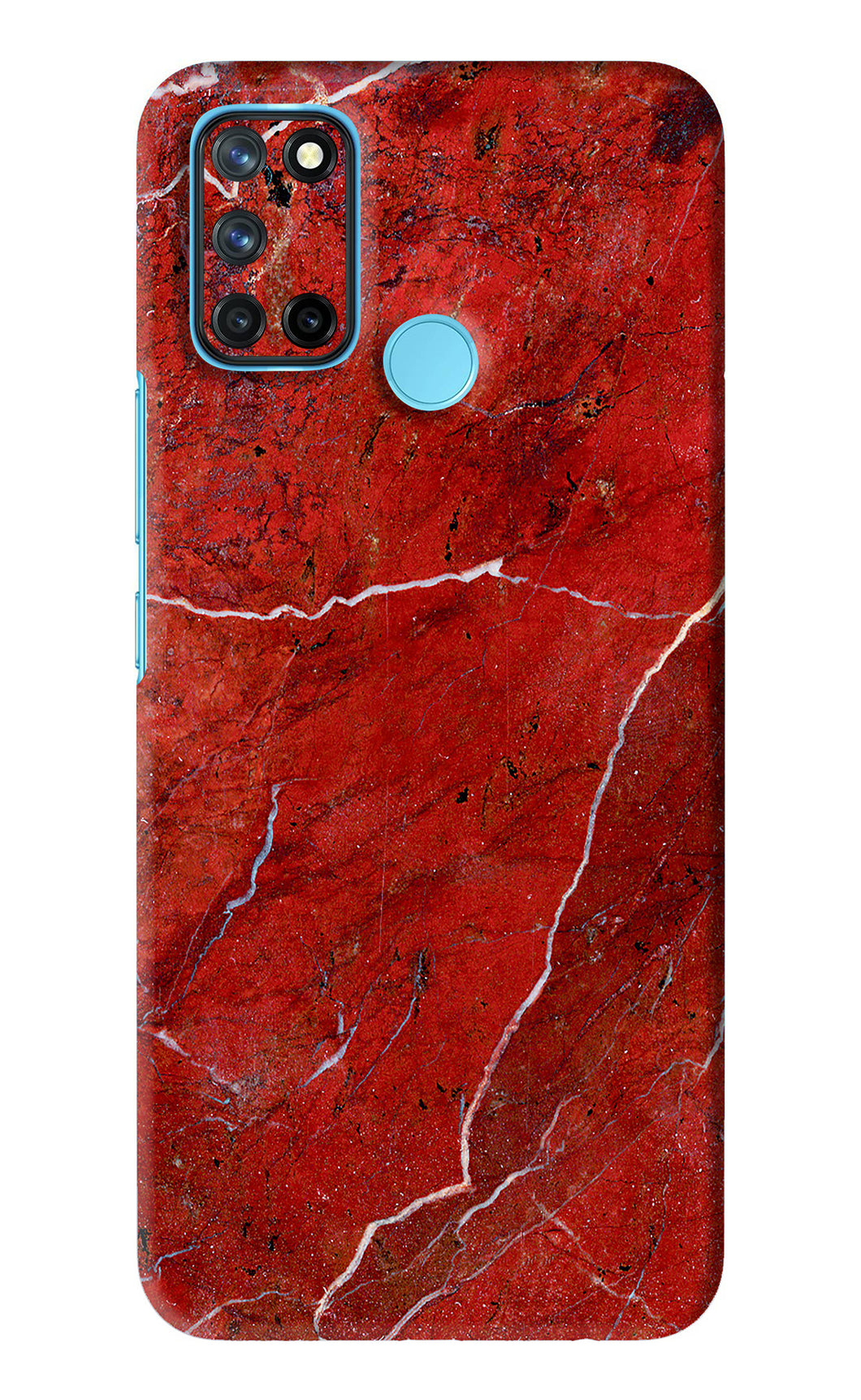 Red Marble Design Realme C17 Back Skin Wrap